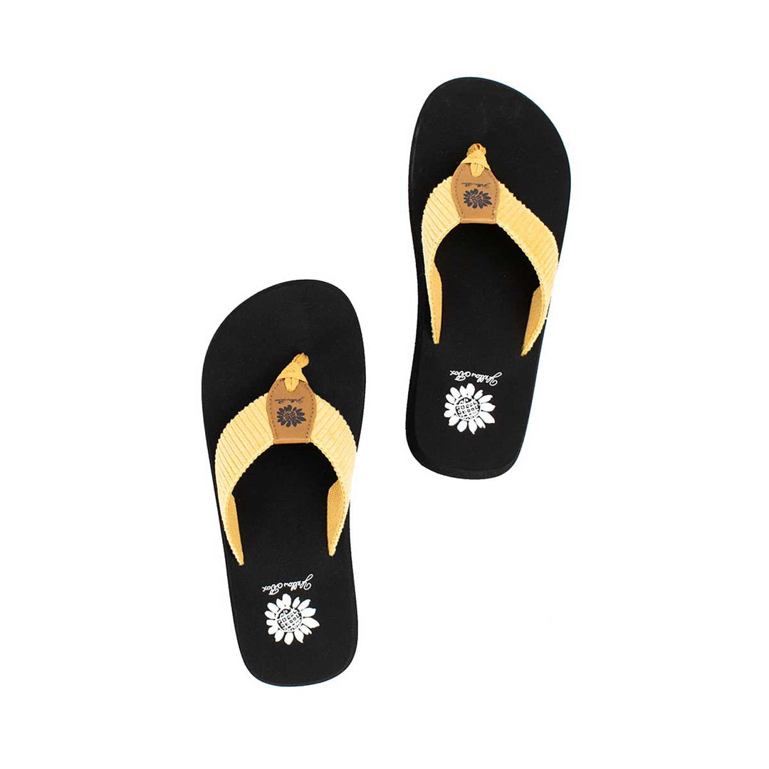 Yellow Box | FREDRIC Corduroy Fabric EVA Sole Flip Flops