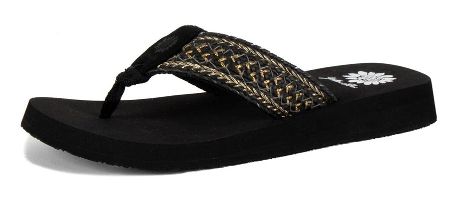 Yellow Box | FAUSTO Braided Texture with Contrasting Thread Flip Flops with EVA Sole