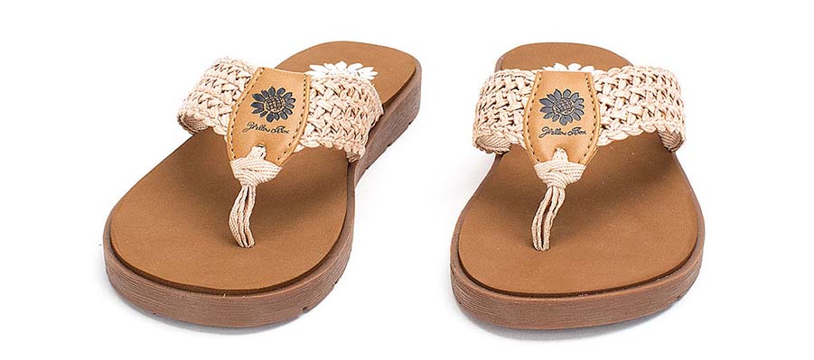 Yellow Box | FIDA Woven Flip Flops