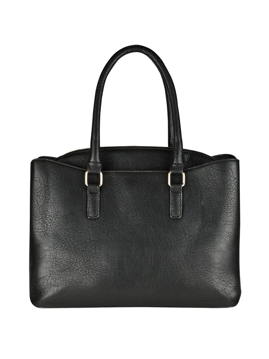 ESPE Devote Vegan Leather Women's Shoulder Tote with Flower Charm