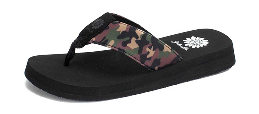 Yellow Box | FILOMENA Camo Flip Flops (GREEN)