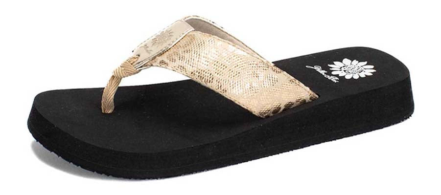 Yellow Box | FIZZIE Snake Textured Animal Print EVA Flip Flops