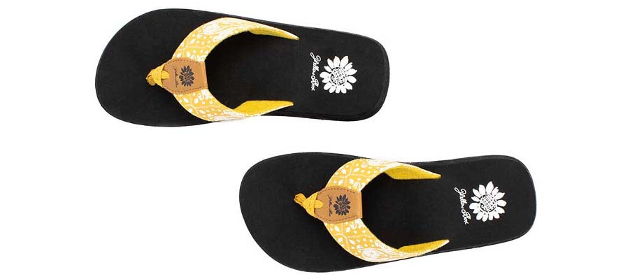 Yellow Box | FLANDER Paisley Bandana Print Flip Flops with EVA Soles