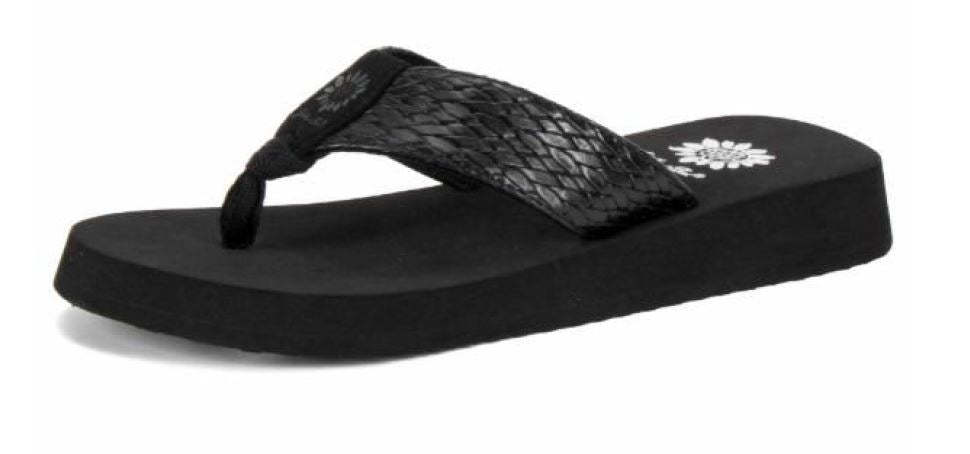 Yellow Box | FLAX Feathery Embossed Texture Flip Flops with EVA Sole