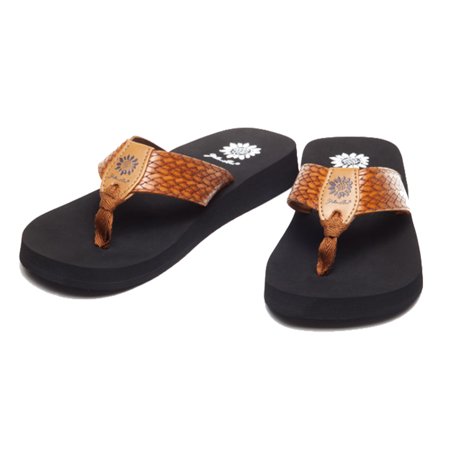 Yellow Box | FLAX Feathery Embossed Texture Flip Flops with EVA Sole