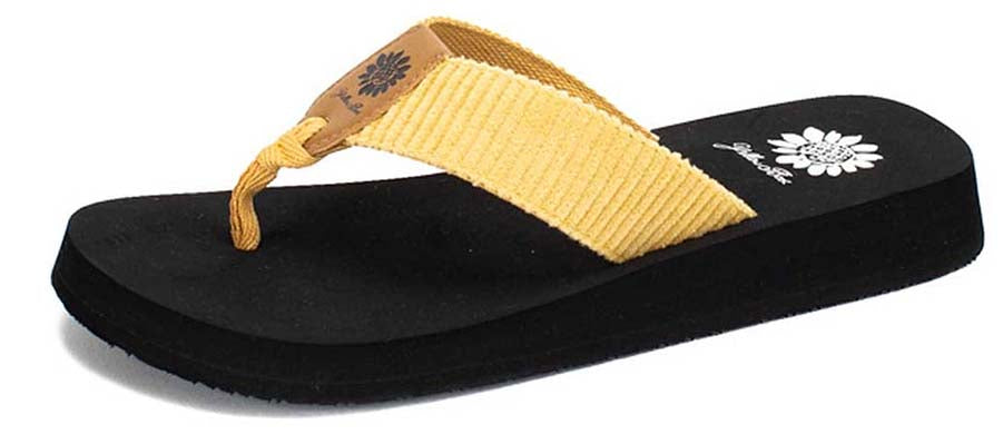 Yellow Box | FREDRIC Corduroy Fabric EVA Sole Flip Flops