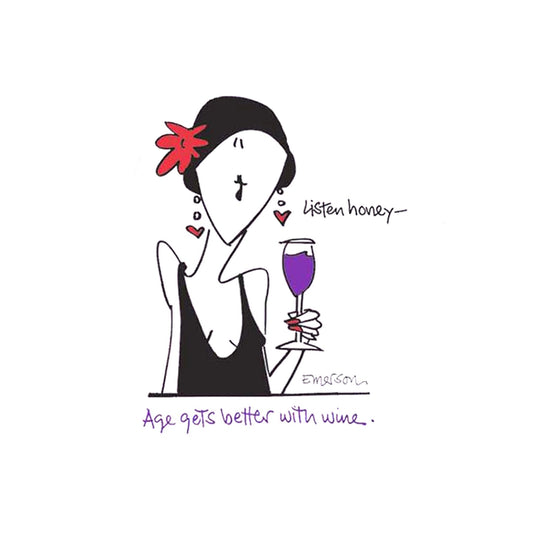Emerson Street Clothing | Listen Honey, Age Gets Better With Wine | Ladies Night Shirt