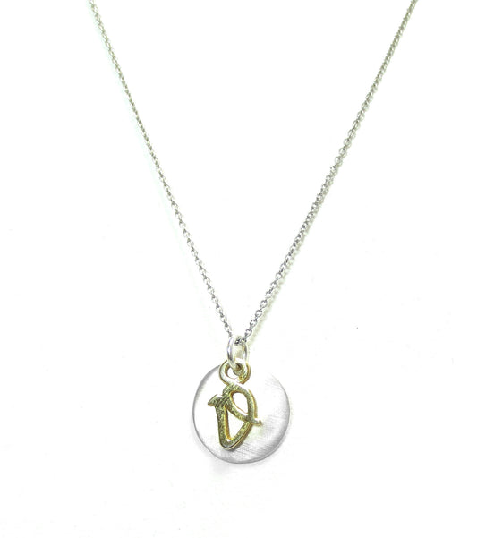 Kevin N Anna V Initial Necklace