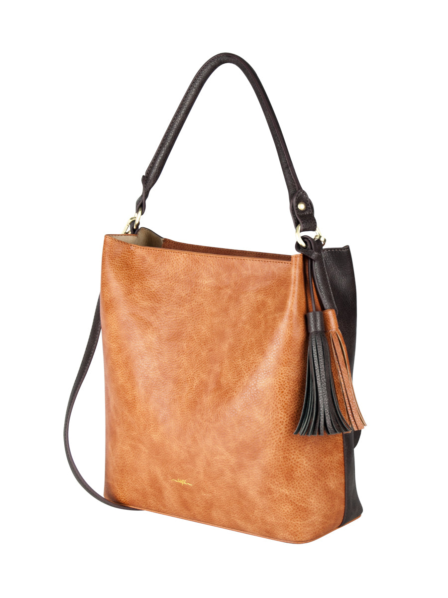 ESPE Icon 2-n-1 Vegan Leather Women's Handbag with Contrasting Panels
