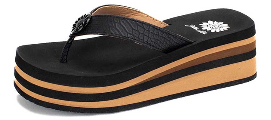 Yellow Box | KAIJA Embossed Strap Retro Striped Platform
