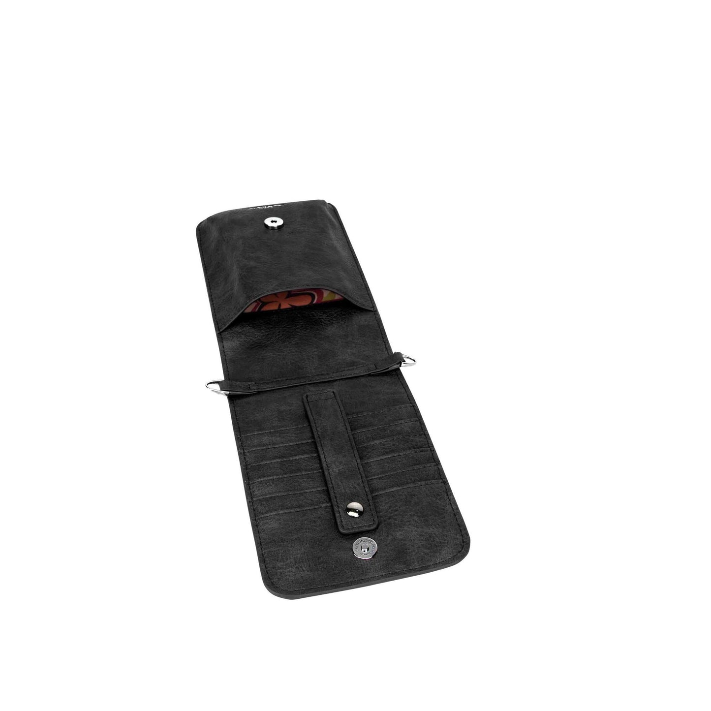 ESPE Scarlet RFID-Protected Vegan Leather Mini Phone Purse with Ladybug Motif