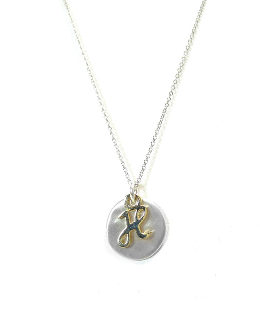 Kevin N Anna H Initial Necklace