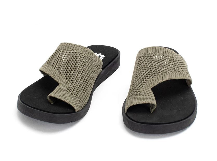 Yellow Box | FEEZA Soft Breathable Fabric Toe Strap Sandals (SAGE)