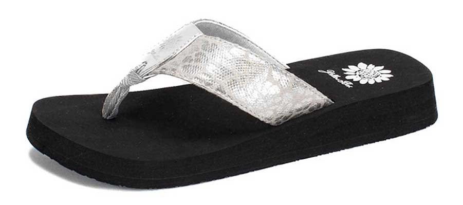 Silver yellow box flip on sale flops