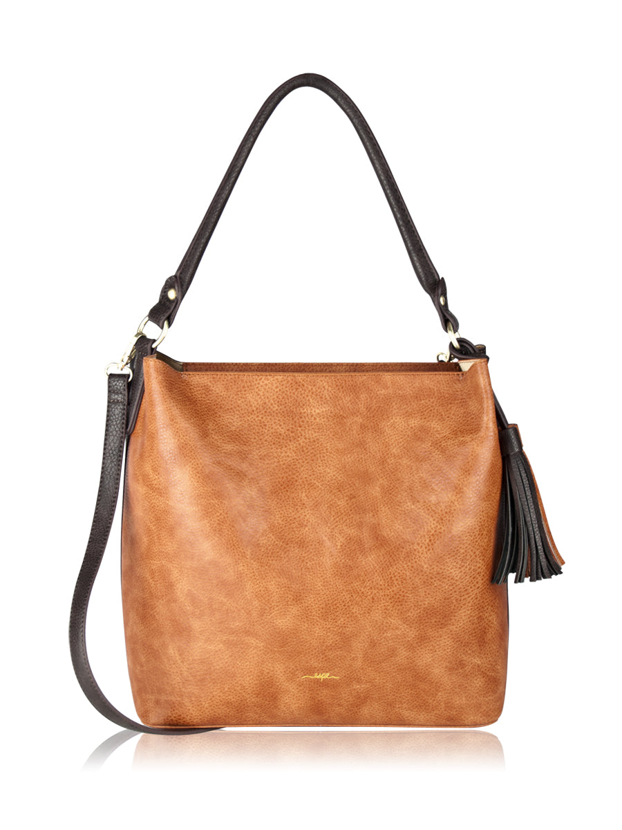 ESPE Icon 2-n-1 Vegan Leather Women's Handbag with Contrasting Panels