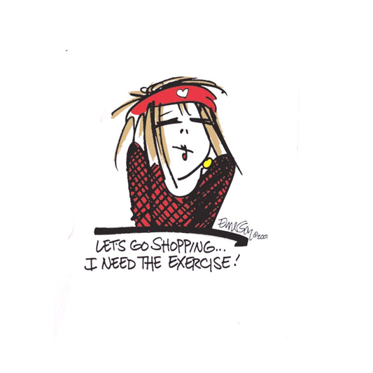 Emerson Street Clothing Co. | Let's Go Shopping. I Need the Exercise! | Ladies Whimsical Nightshirt