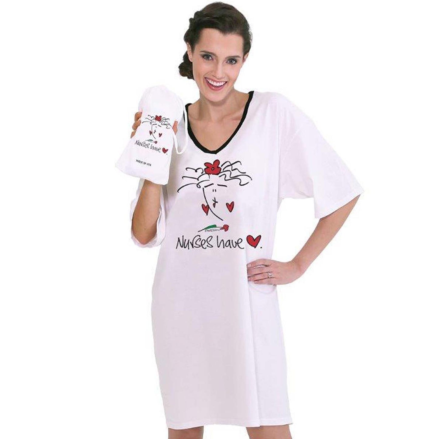 Emerson Street Clothing Co. | Nurses have Heart | Ladies Whimsical Nightshirt
