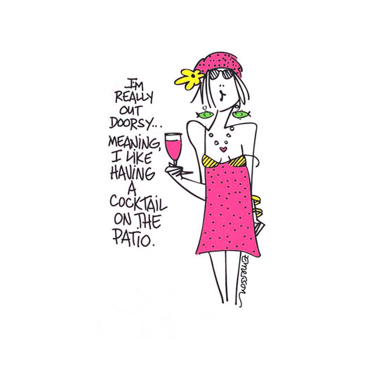 Emerson Street Clothing Co. | I'm really outdoorsy. Meaning...I like having a cocktail on the patio | Ladies Whimsical Nightshirt