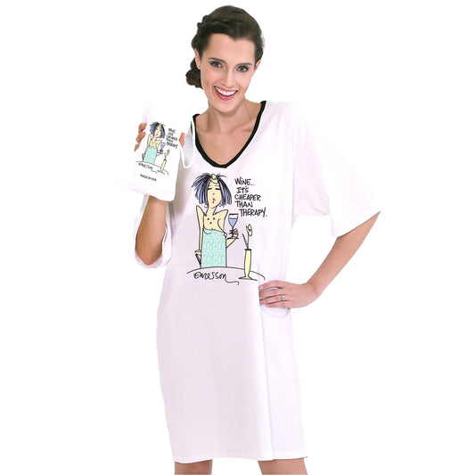 Emerson Street Clothing Co. | Wine Therapy | Ladies Nightshirt