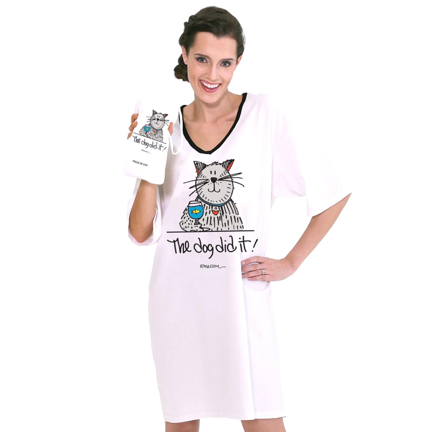 Emerson Street Clothing Co. | The Dog Did It | Ladies Whimsical Nightshirt