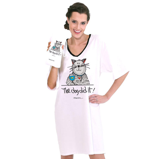 Emerson Street Clothing Co. | The Dog Did It | Ladies Whimsical Nightshirt