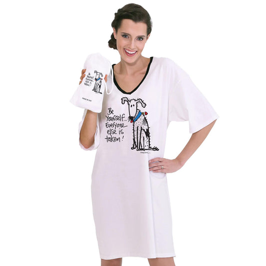 Emerson Street Clothing Co. | Be Yourself. Everyone Else is Taken | Whimsical Ladies Nightshirt