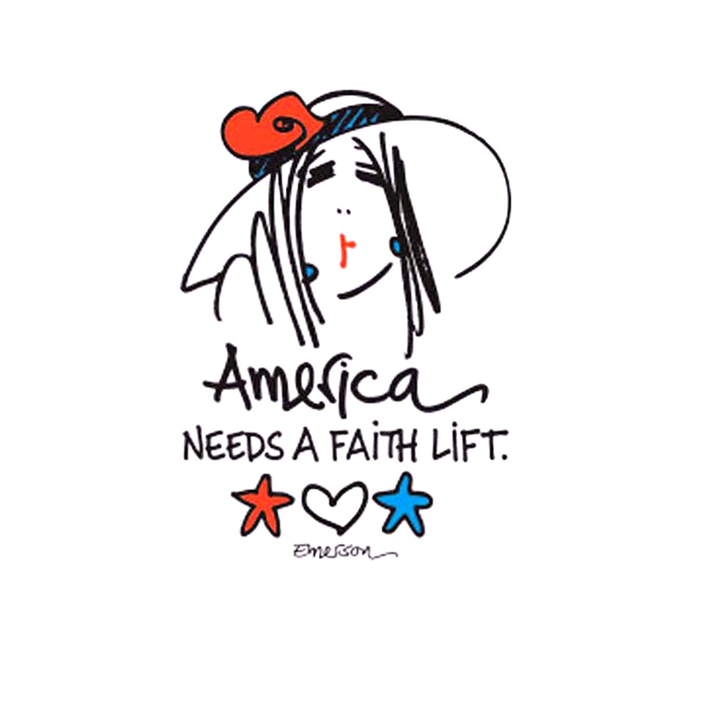 Emerson Street Clothing Co. | America Needs a Faith Lift | Ladies Nightshirt in a Bag
