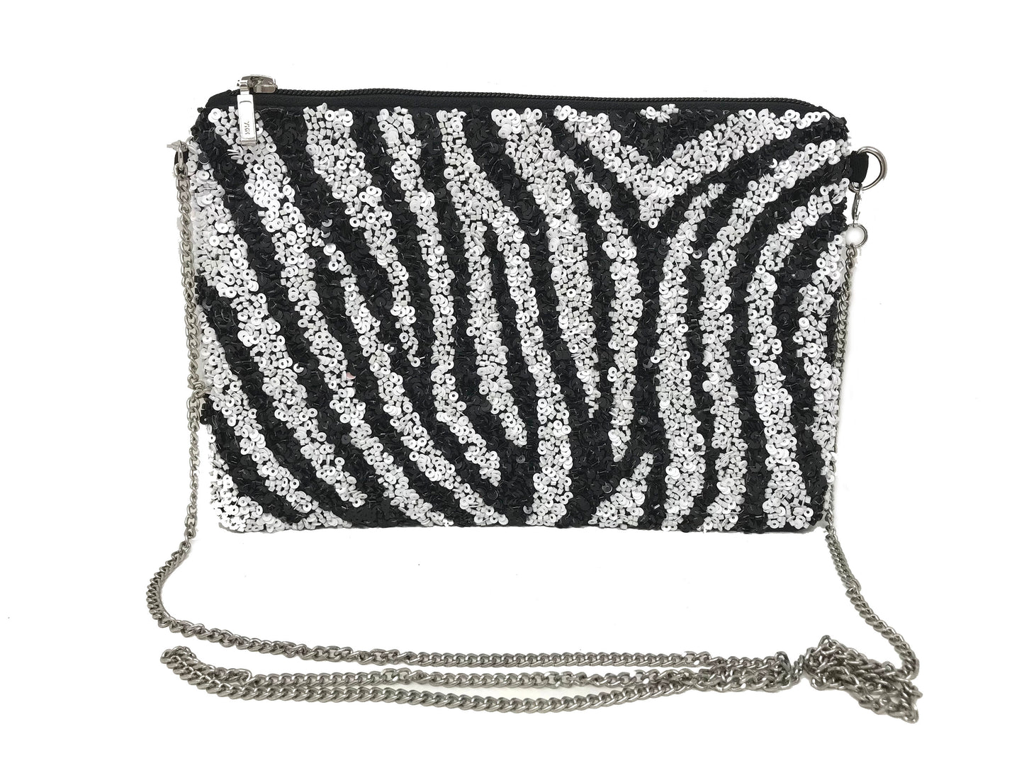 Kay Lee New York Animal Print Beaded Evening Handbag with Chain Strap | More Styles Inside